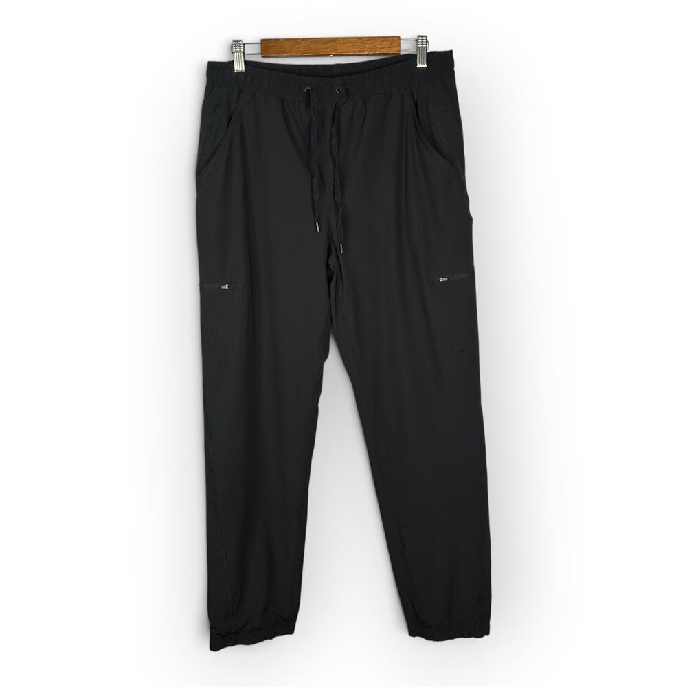 Eddie Bauer Womens 12 Black Fleece Lined Cargo Jogger Pants Outdoor Travel